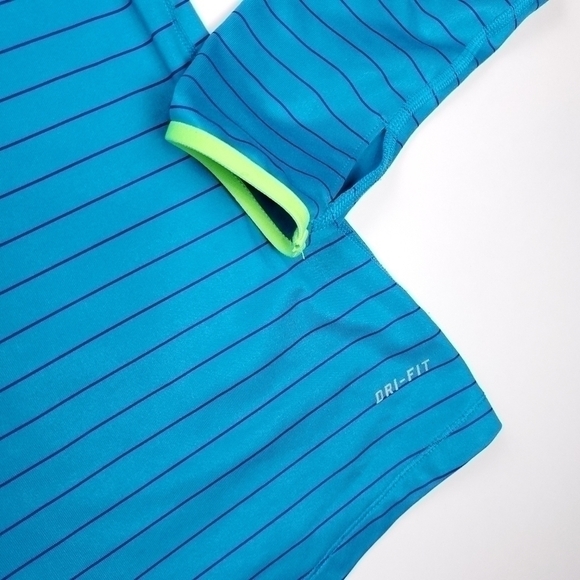 Nike Women's Dri- Fit Turquoise Stripe Running Jacket Sz S - Picture 9 of 10
